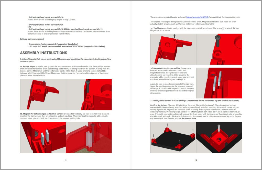 ILLUSTRATED-ASSEMBLY-GUIDE FOR (V2) DIY IKEA Lack Enclosure For BIQU B1